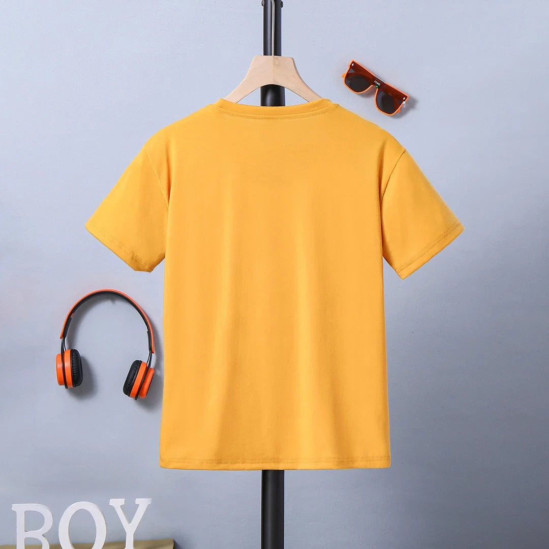 Stylish Bear Graphic Kids T-Shirt | Premium Cotton Half Sleeve Casual Tee for Boys