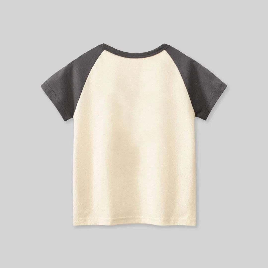 Motion Dog Graphic Kids T-Shirt | Premium Cotton Raglan Half Sleeve Casual Tee for Boys & Girls