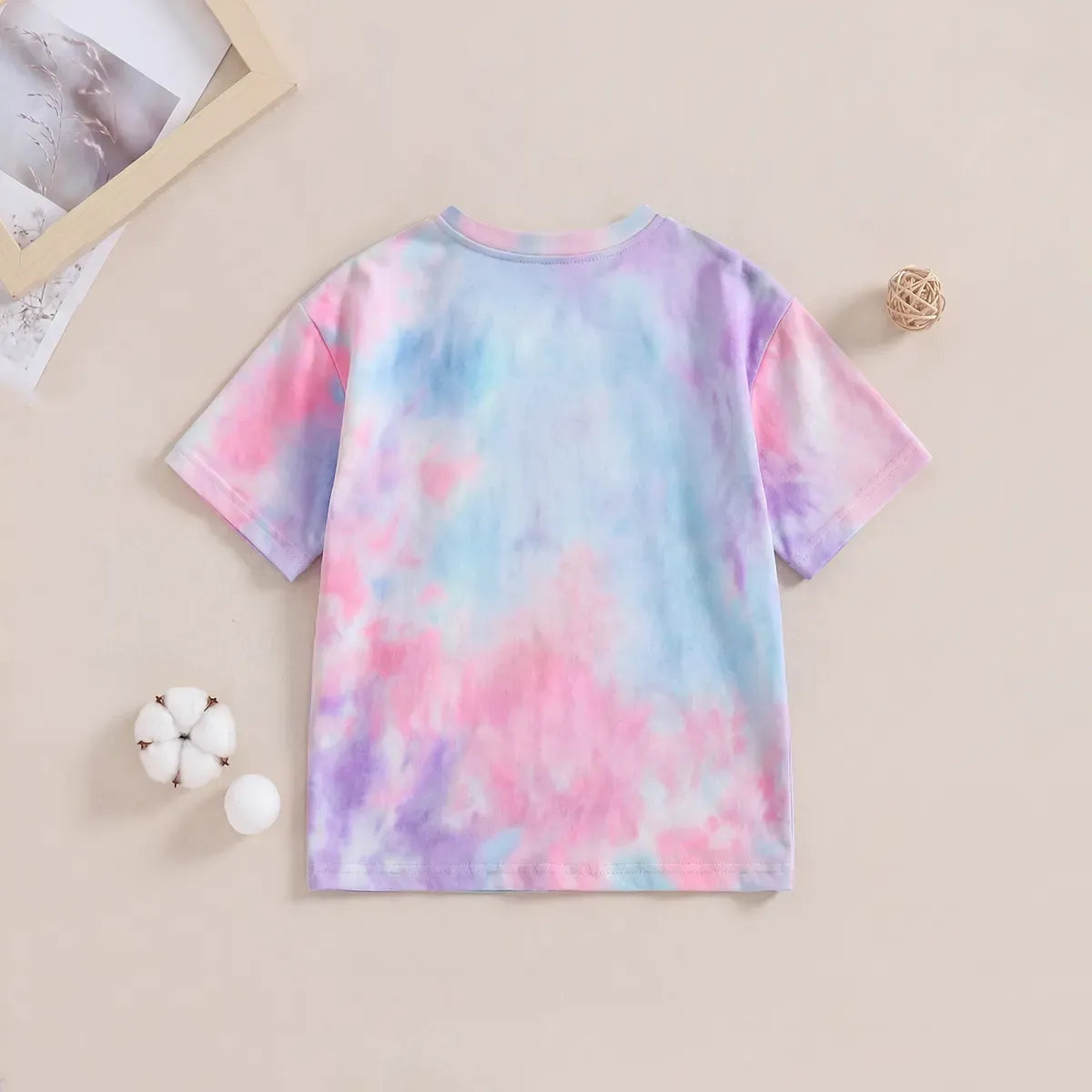 Cute Bear Tie-Dye Kids T-Shirt | Premium Cotton Half Sleeve Casual Tee for Boys & Girls